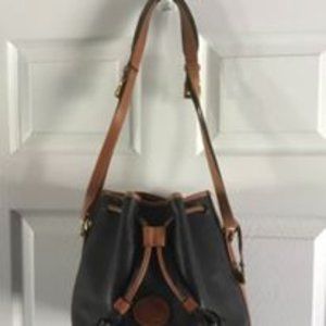 Vintage Dooney & Burke Navy Drawstring Purse